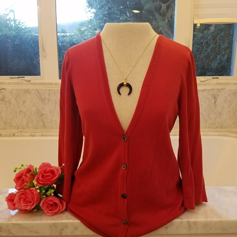 J.Jill cotton Cardigan 3/4 sleeve